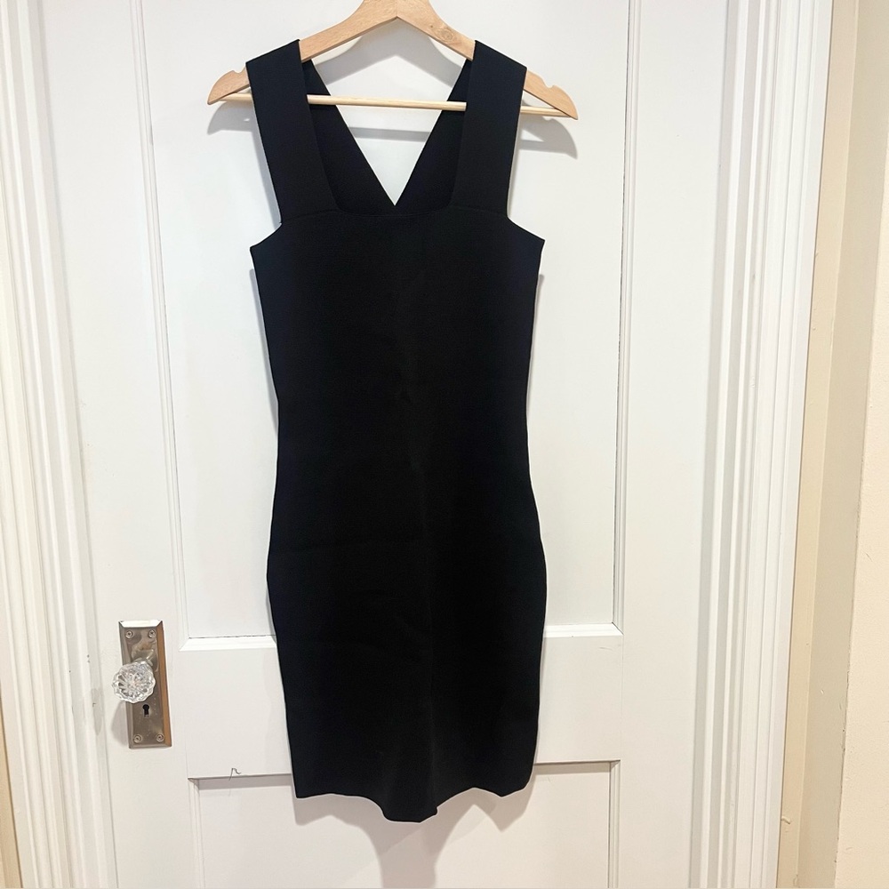 NWT House of Harlow 1960 Black Bandage Knit Knee Length Dress S